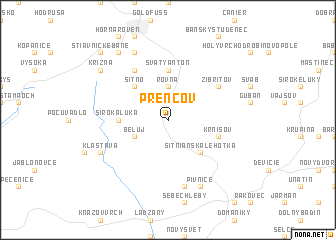 map of Prenčov