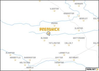 map of Prendwick