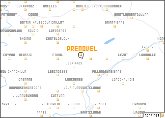 map of Prénovel