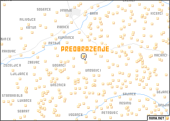 map of Preobraženje