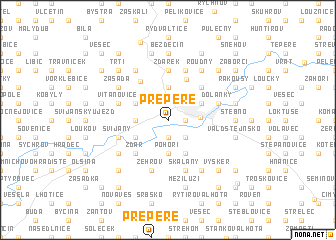 map of Přepeře