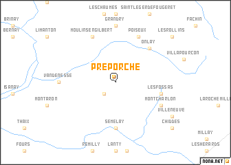 map of Préporché