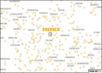 map of Preraca