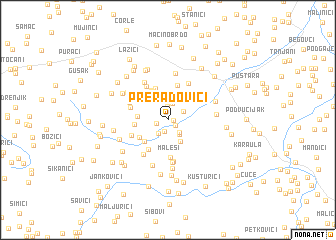 map of Preradovići