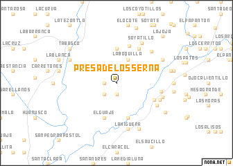 map of Presa de los Serna