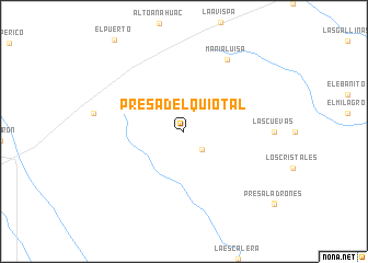 map of Presa del Quiotal