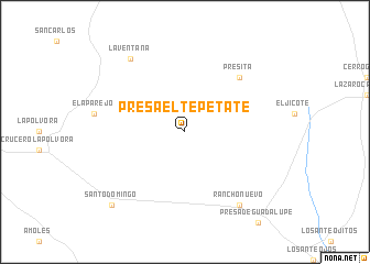 map of Presa El Tepetate