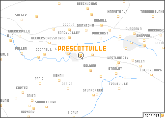 map of Prescottville