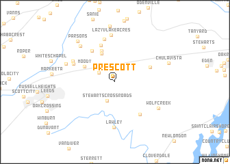 map of Prescott