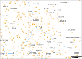 map of Presečenik