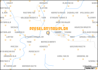 map of Preseľany nad Ipľom