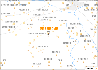 map of Preserje