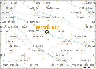 map of Préserville