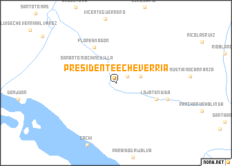 map of Presidente Echeverría