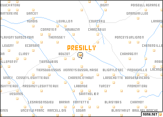 map of Présilly