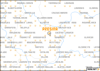 map of Présina