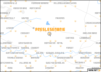 map of Presles-en-Brie
