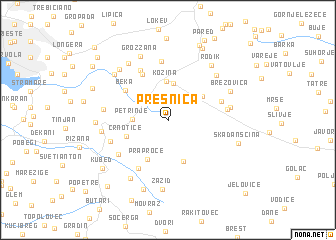 map of Prešnica