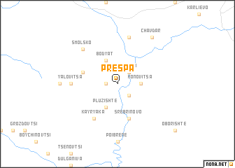 map of Prespa