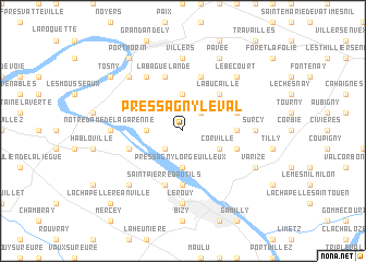 map of Pressagny-le-Val