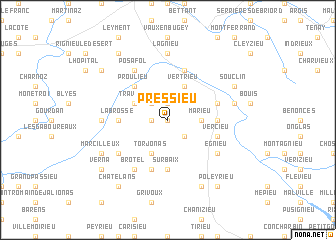 map of Pressieu