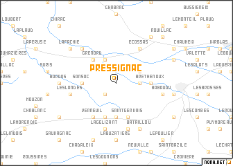map of Pressignac