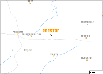map of Preston