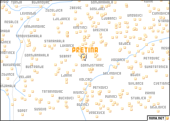 map of Pretina