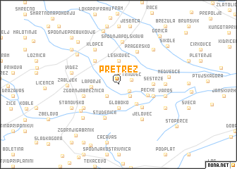 map of Pretrež