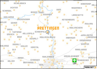 map of Prettingen