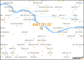 map of Pretzetze