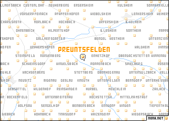 map of Preuntsfelden