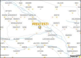 map of Preuteşti