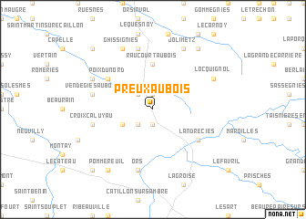 map of Preux-au-Bois