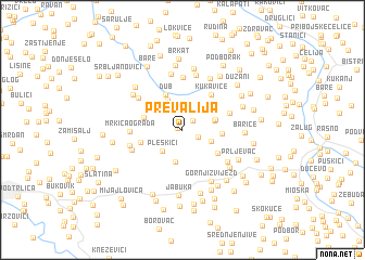 map of Prevalija