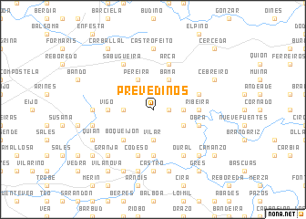 map of Prevediños