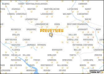 map of Preveysieu