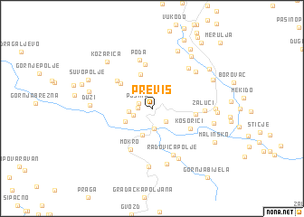 map of Previš