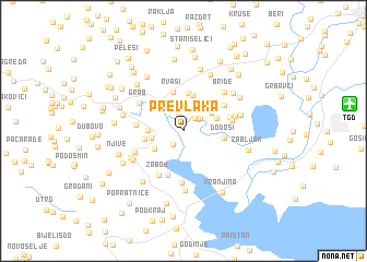 map of Prevlaka