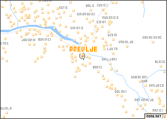 map of Prevlje