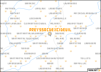 map of Preyssac-dʼExcideuil