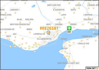 map of Prézégat