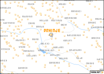 map of Prhinje