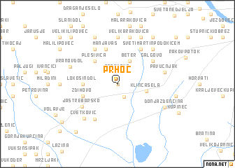 map of Prhoč