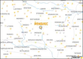 map of Prhovec