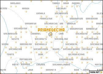 map of Priame de Cima