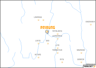 map of Priaung