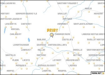 map of Priay