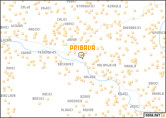 map of Pribava