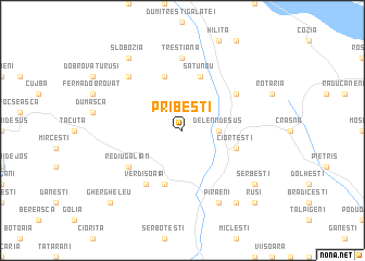 map of Pribeşti